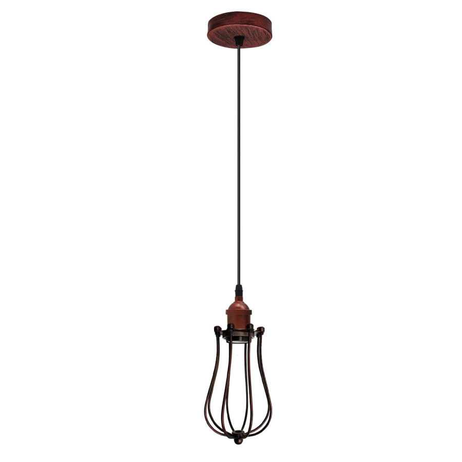 Click to view product details and reviews for Cage Pendant Lights For Kitchen 1193 Without Bulb Rustic Red.