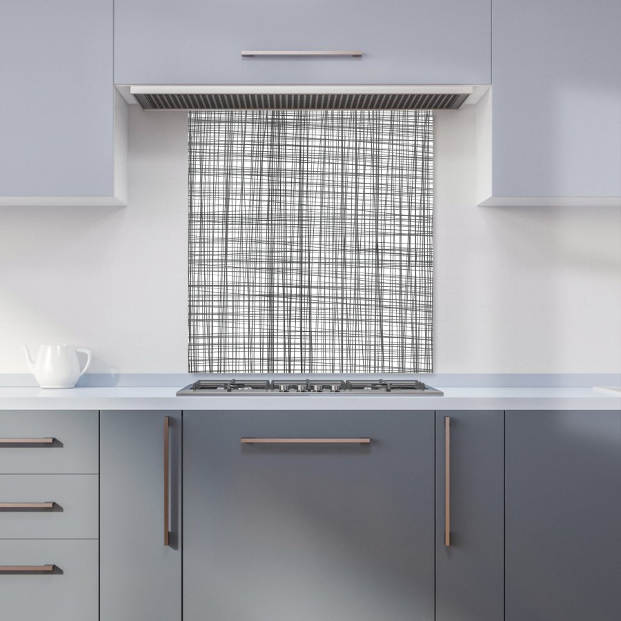Click to view product details and reviews for Monochrome Pencil Scribble Kitchen Splashback W700mm X H750mm.