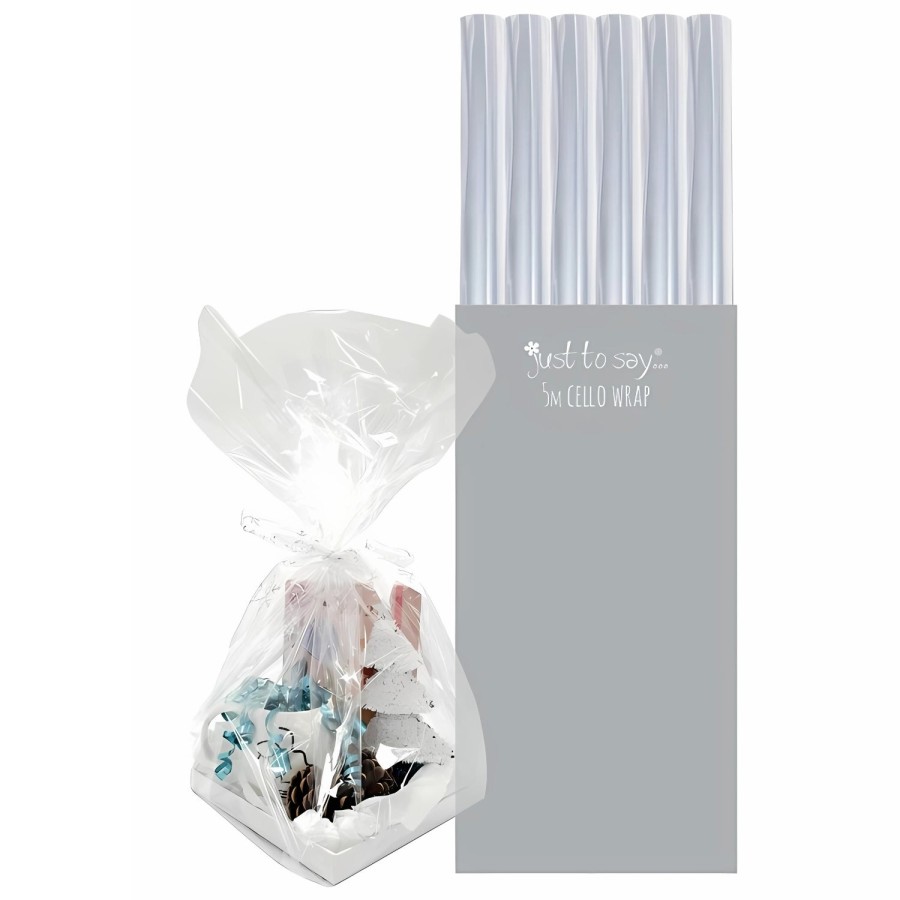 Crystal-Clear Cellophane Wrap: 5M Roll For Gift Baskets & More