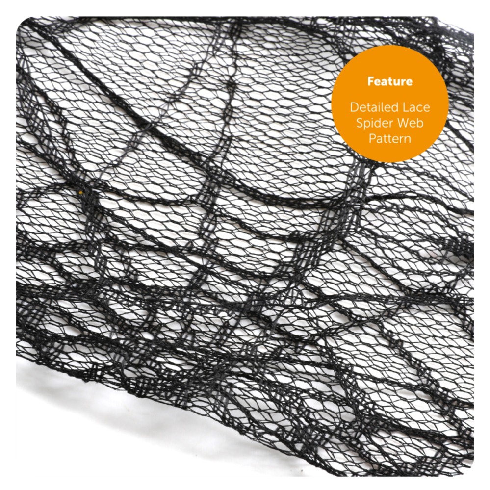 Ladies Spider Web Gloves & Tights Set | 2 Pcs | Halloween Accessory Bundle