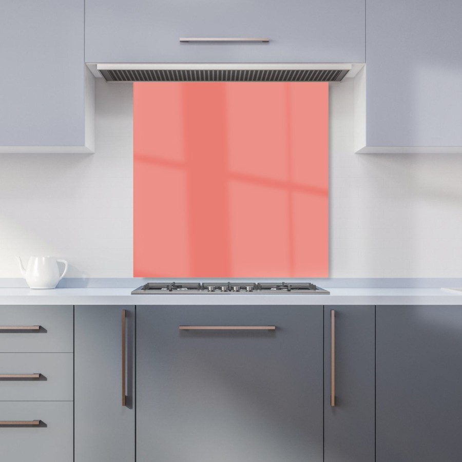 Click to view product details and reviews for Coral Pink Kitchen Splashback W600mm X H600mm.