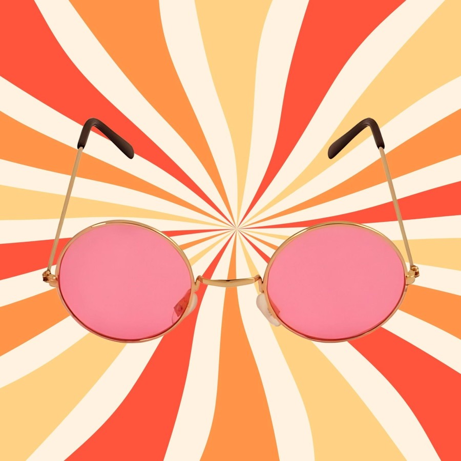 Click to view product details and reviews for Hippy Glasses With Pink Lenses.