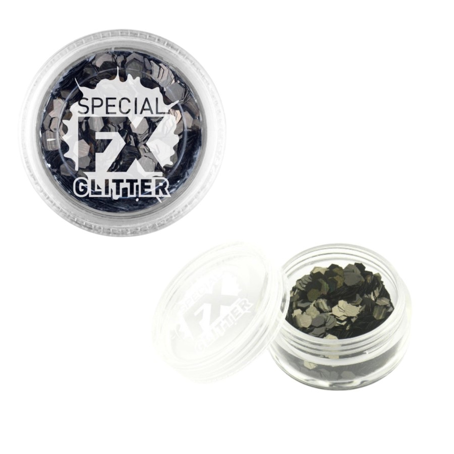 Click to view product details and reviews for Smiffys Make Up Fx Black Face Body Confetti Glitter 2g Loose.