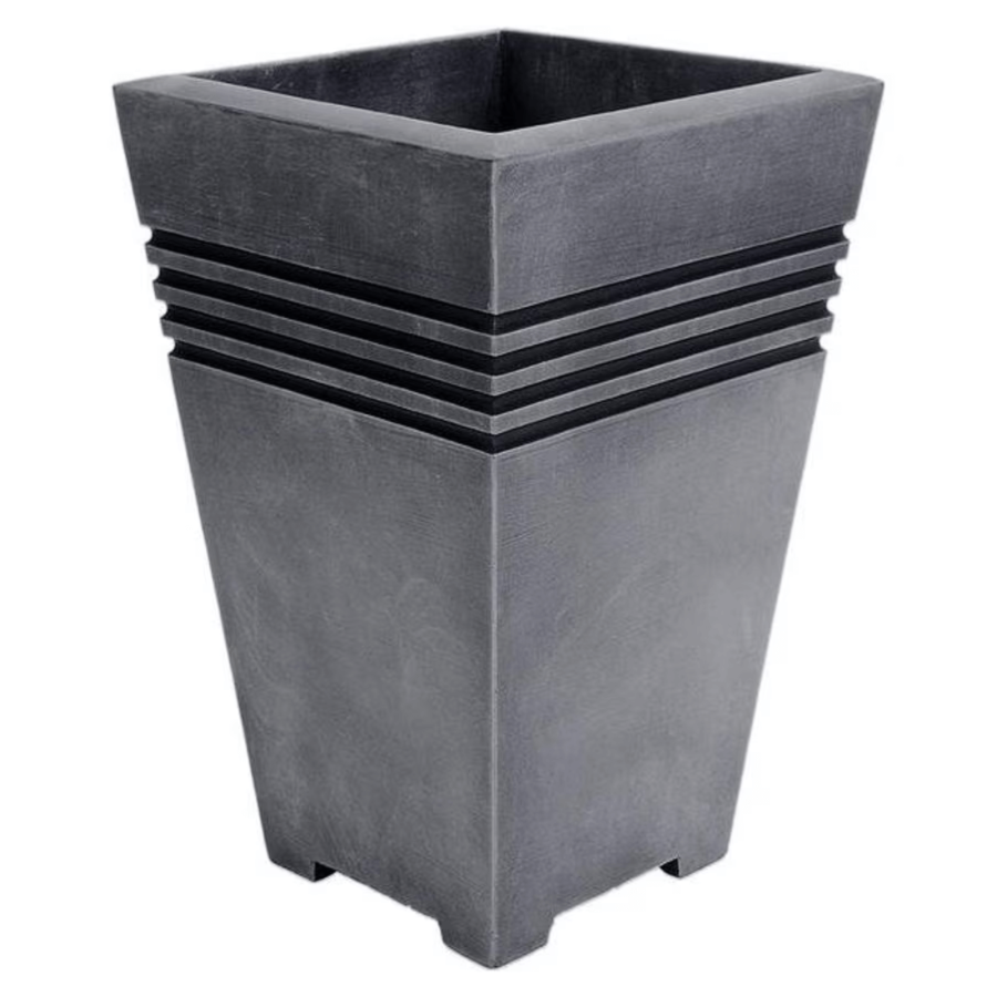 Click to view product details and reviews for Strata Tall Square Milano Decorative Outdoor Planter Garden Pot 45cm.