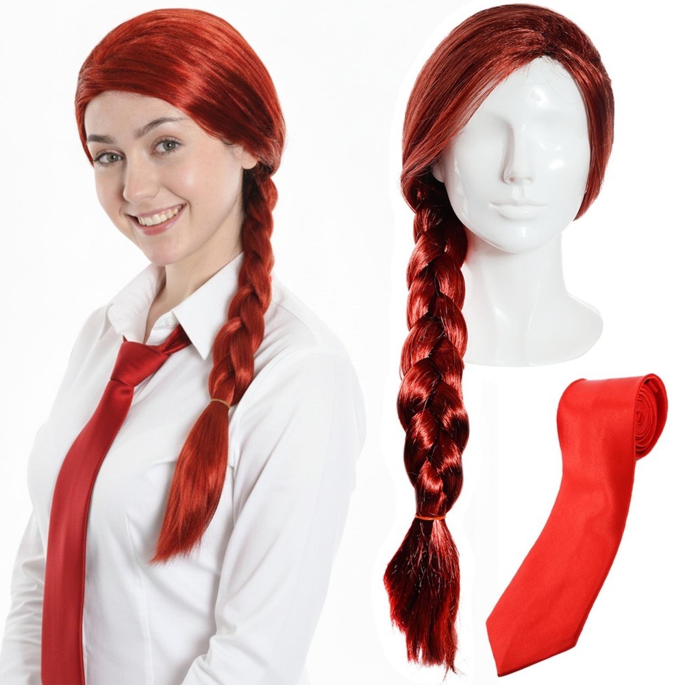 Click to view product details and reviews for Adults Rebel Girl Costume Set 2 Pcs Plait Wig Tie.