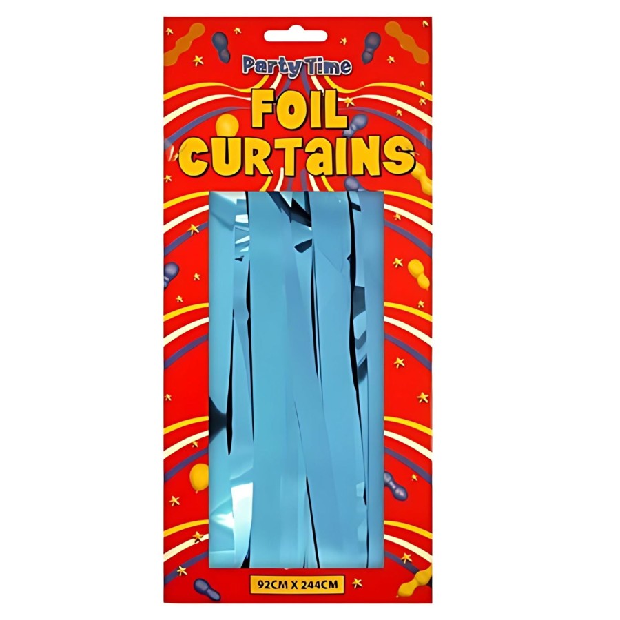 Foil Door Curtain Baby Blue Foil Door Curtain Baby Blue