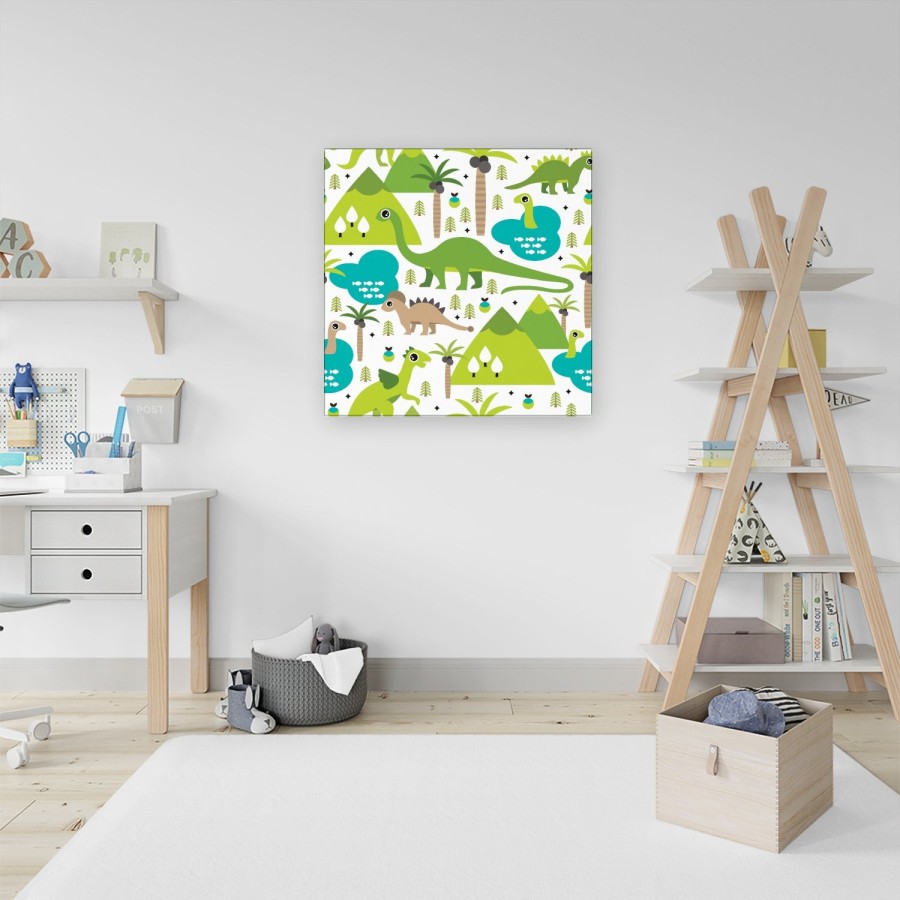 Click to view product details and reviews for Baby Dinosaur Print Canvas Medium 16 X 16.