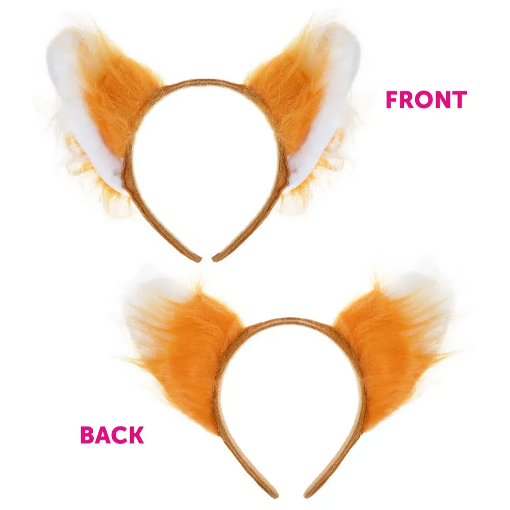 Adults Nick Fox Costume |5 Pcs | Shirt, Ears, Tie, Thick Tail & Face Paint