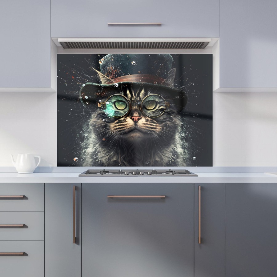 Norwegian Forest Cat Kitchen Splashback W900mm X H650mm