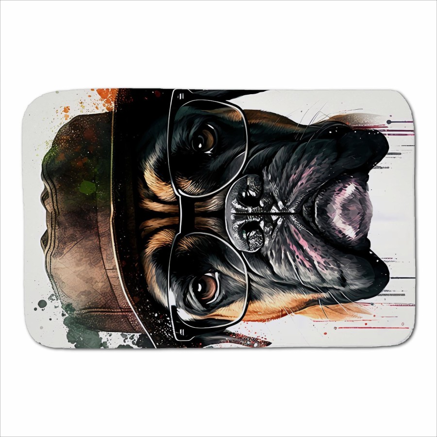 Click to view product details and reviews for Boxer Dog With Glasses Splashart Sherpa Blanket.