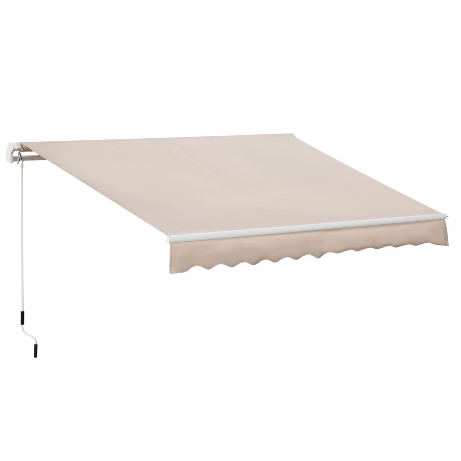 3x2m Beige Retractable Garden Awning Canopy