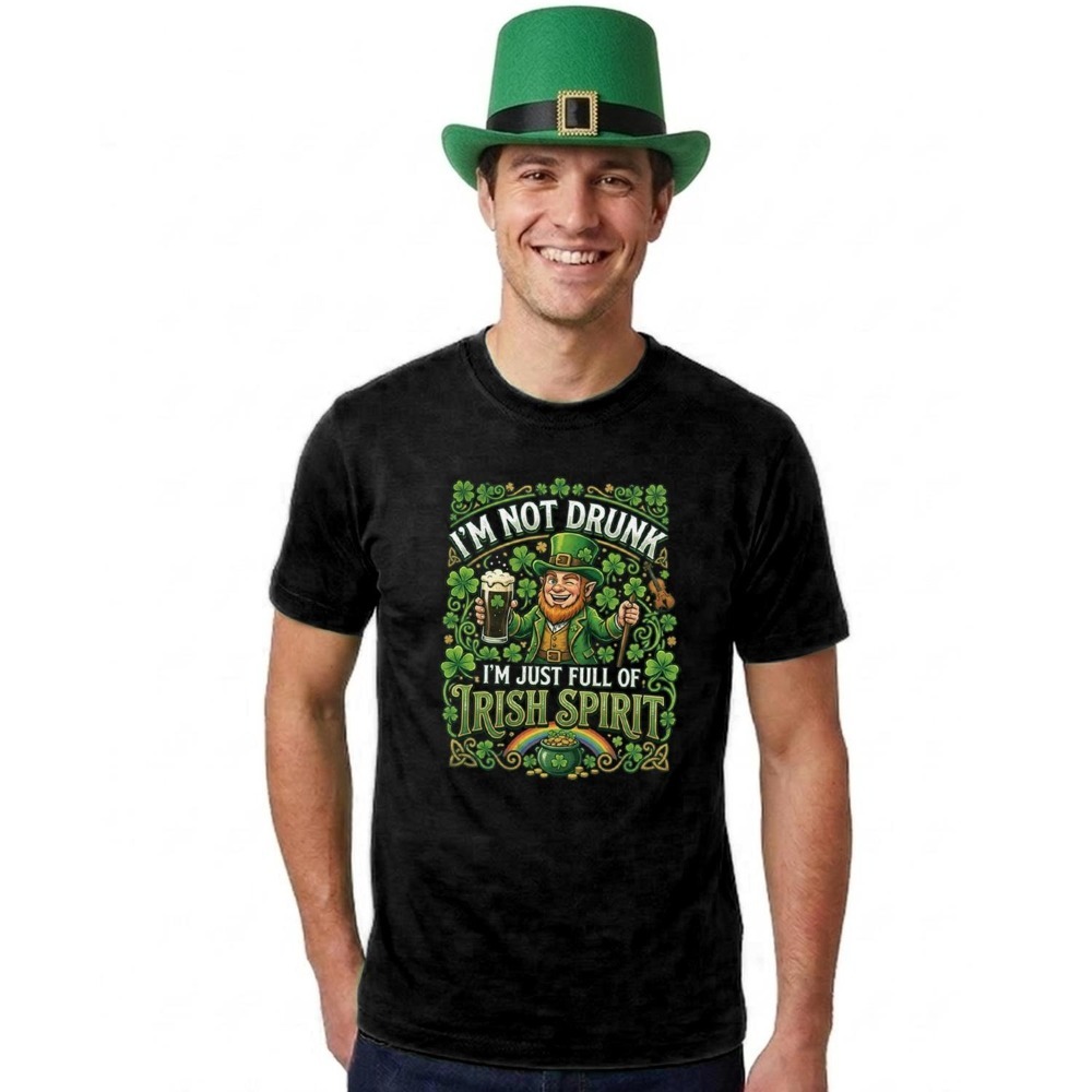 Click to view product details and reviews for Adults Funny St Patricks Day Costume Top Hat T Shirt “im Not Drunk Im Just Full Of Irish Spirit Black Tee With Green Print Large. Click to view product details and reviews for Adults Funny St Patricks Day Costume Top Hat T Shirt “im Not Drunk Im Just Full Of Irish Spirit Black Tee With Green Print Large.