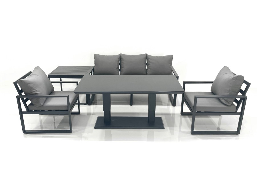 Click to view product details and reviews for Fimous Outdoor Aluminium Garden Furniture Set With Adjustable Rising Lifting Dining Table 3 Seater Sofa 2 Chair Side Table Dark Grey. Click to view product details and reviews for Fimous Outdoor Aluminium Garden Furniture Set With Adjustable Rising Lifting Dining Table 3 Seater Sofa 2 Chair Side Table Dark Grey.