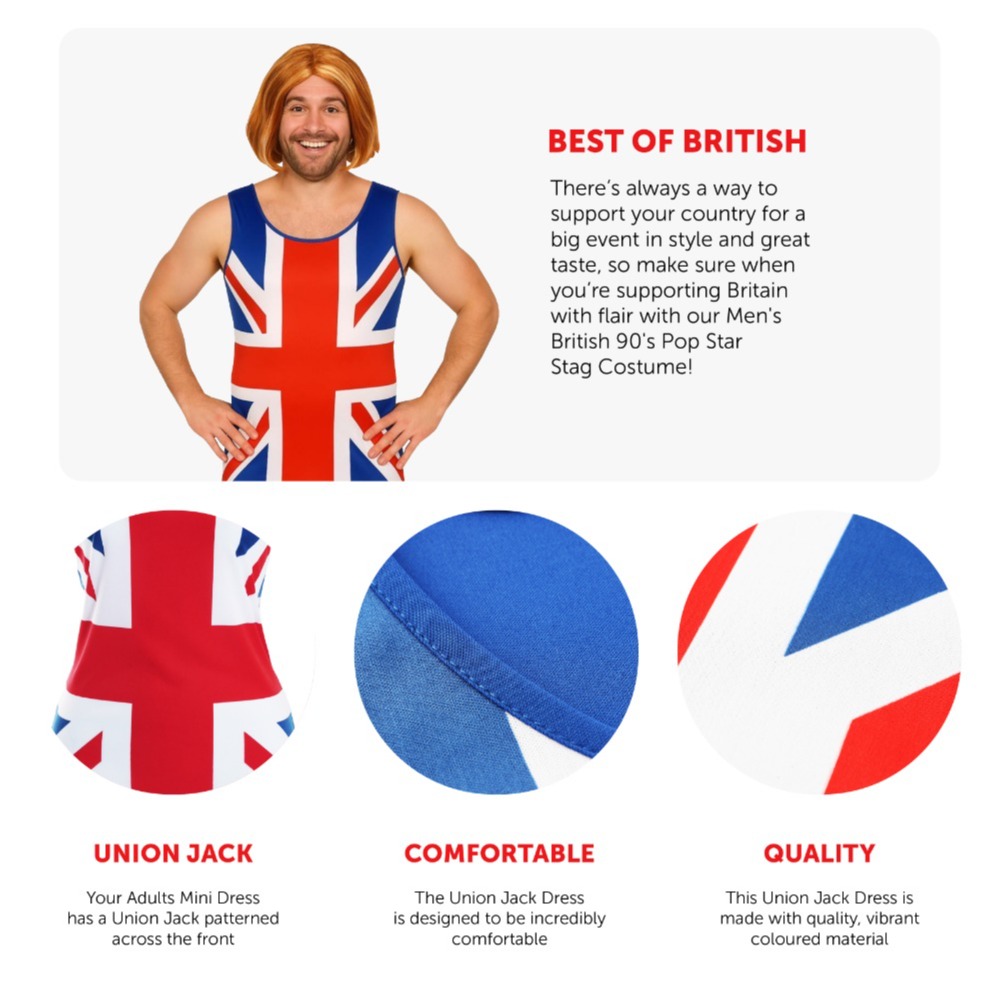 Men's Union Jack Dress Stag Do Costume