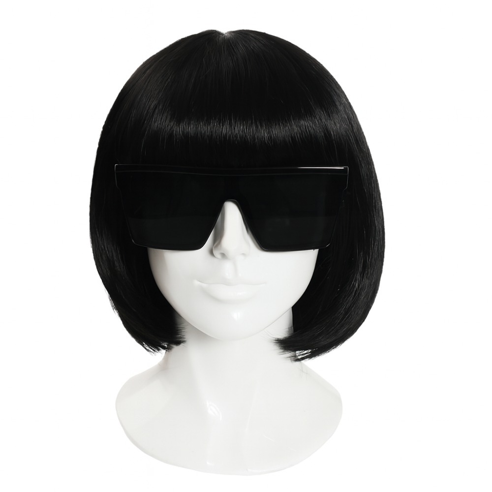 Click to view product details and reviews for Adults Gaga Accessory Set 2 Pcs Black Bob Wig Sunglasses.