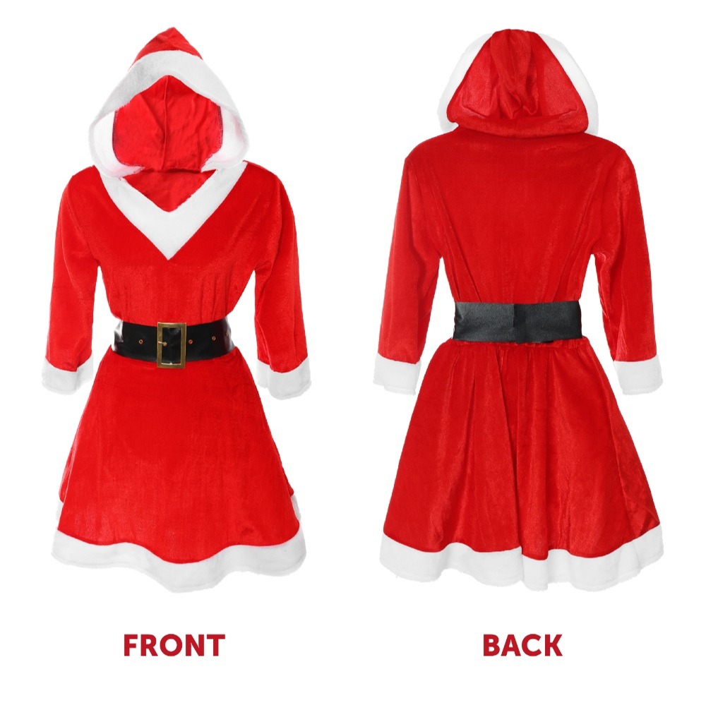 Ladies Hooded Santa Dress