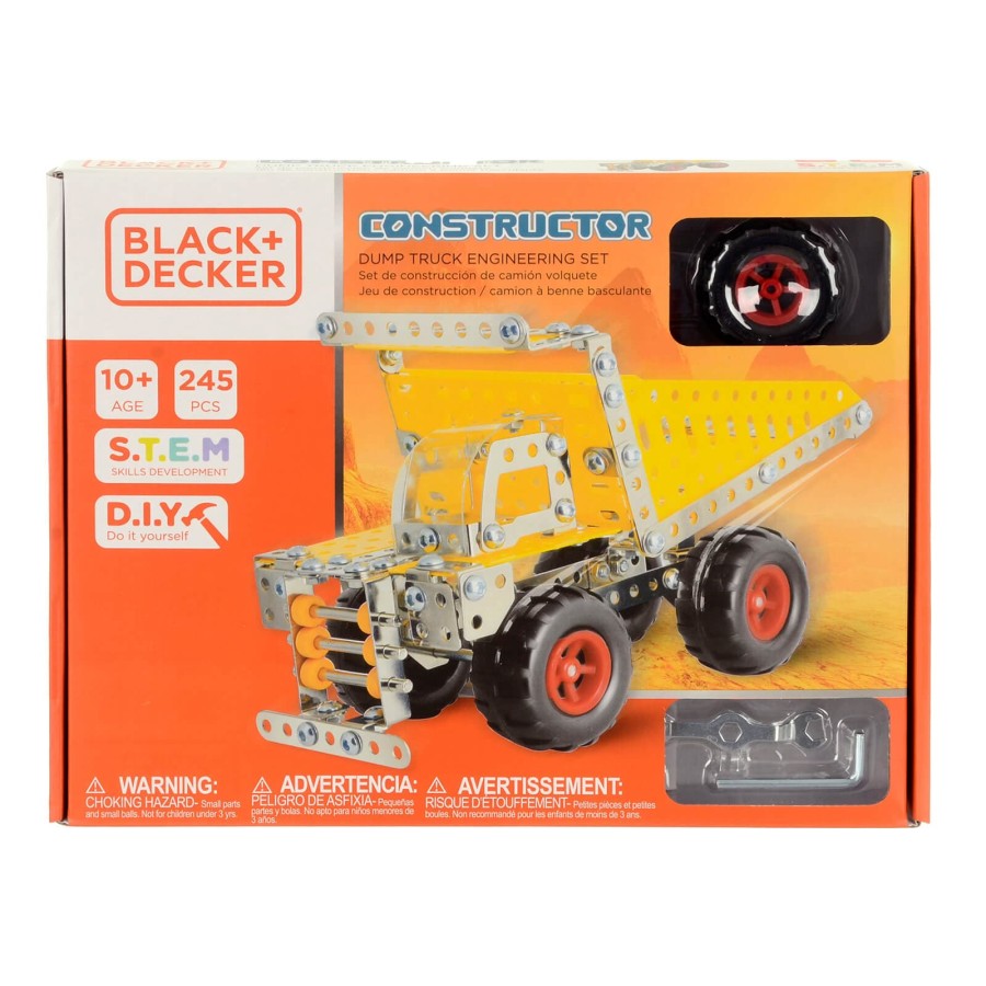 Black + Decker Build A Dump Truck Engineering Set 245 Pieces