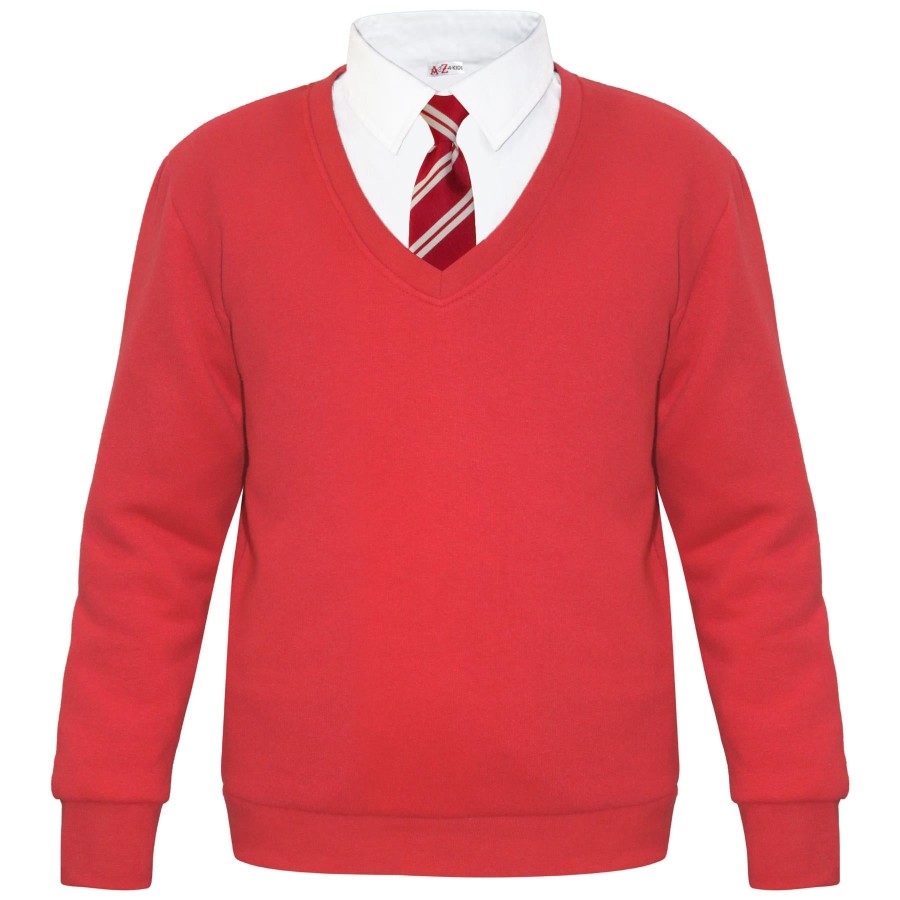Click to view product details and reviews for Kids Girls Boys Scouts School Uniform V Neck Jumper Single 2 Pack Sweatshirt 11 12 Years Red.