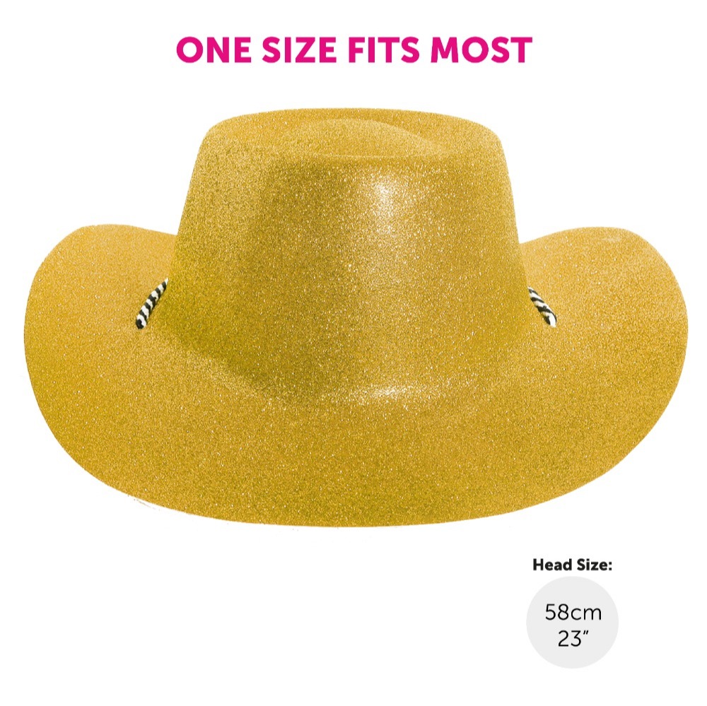 Gold Glitter Cowboy Hat