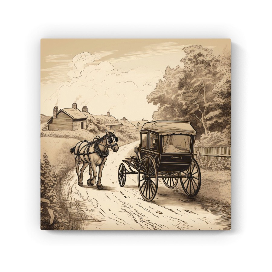A Horse And His Cart Canvas