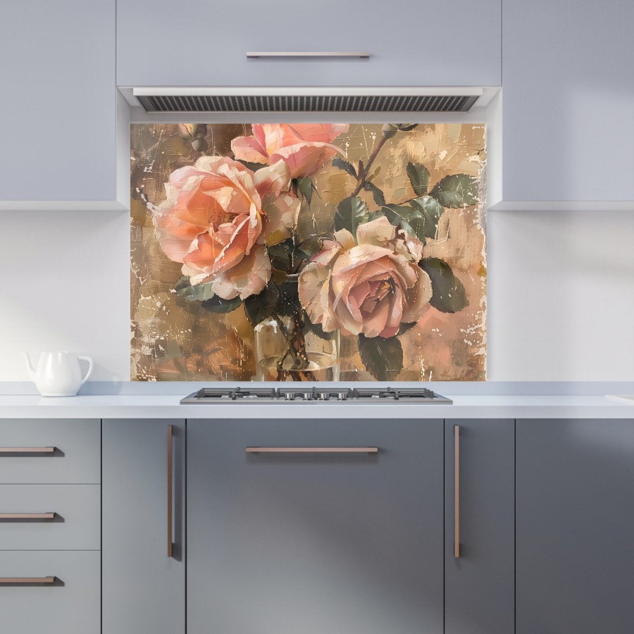 Click to view product details and reviews for Vintage Roses Kitchen Splashback W595mm X H745mm.