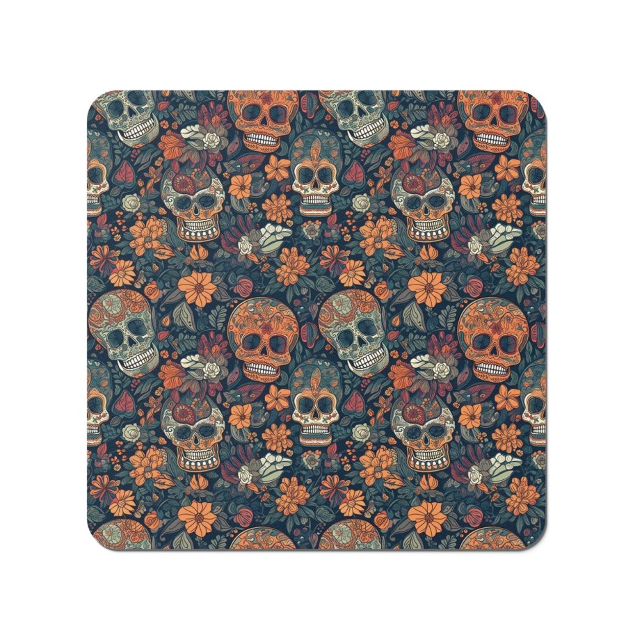 Warren Reed Dia De Los Muertos Skulls Coasters