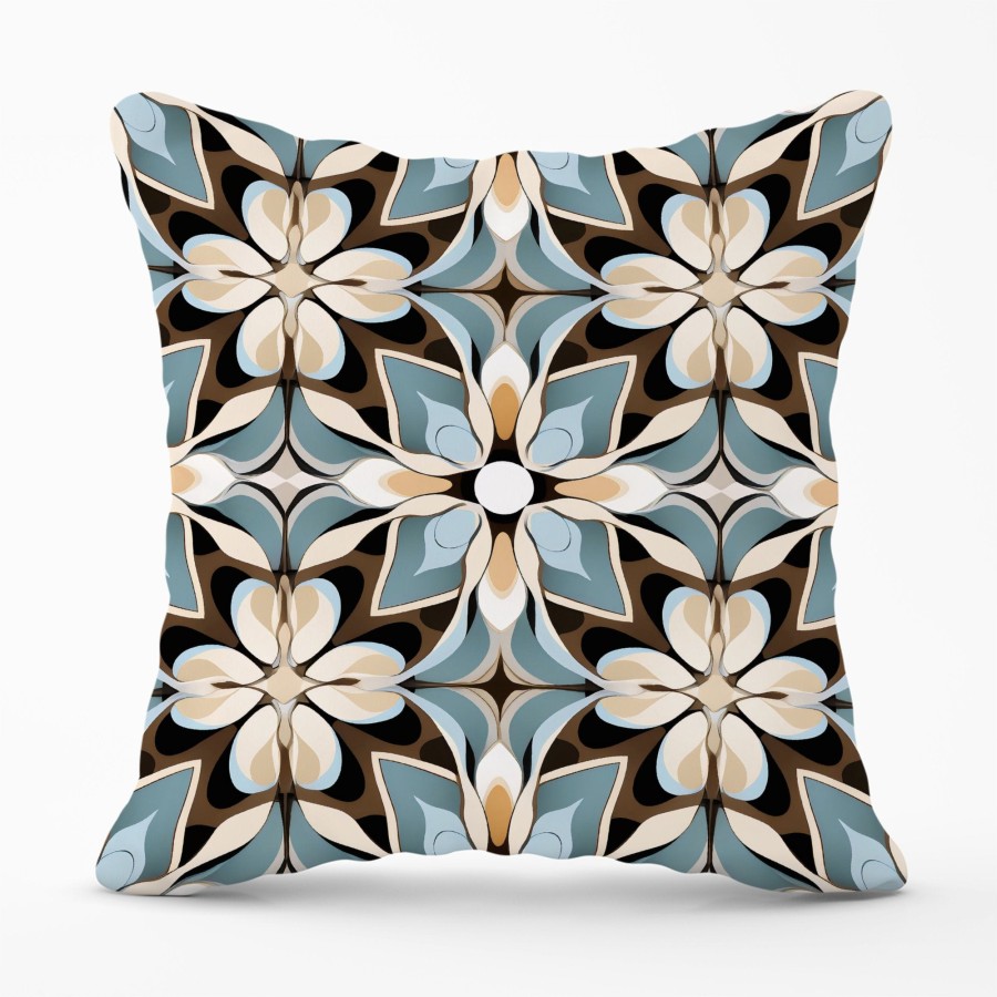 Beige And Brown Abstract Pattern Cushions