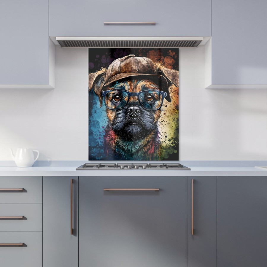 Click to view product details and reviews for Border Terrier Dog Face Splashart Kitchen Splashback W600mm X H750mm.