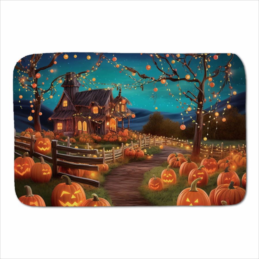 Enchanted Hallowen Pumpkin Patch Sherpa Blanket