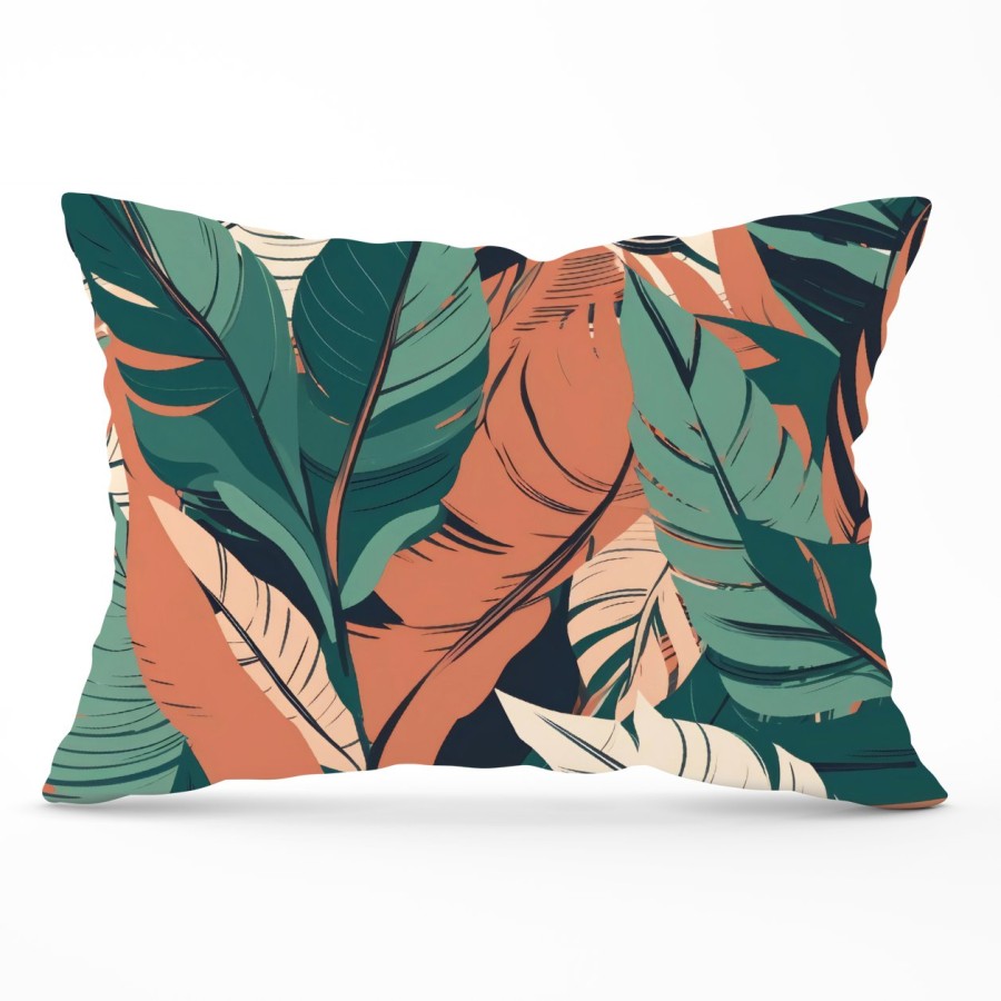 Warren Reed Autumn Tropical Leaves Cushions - 33Cm X 48Cm