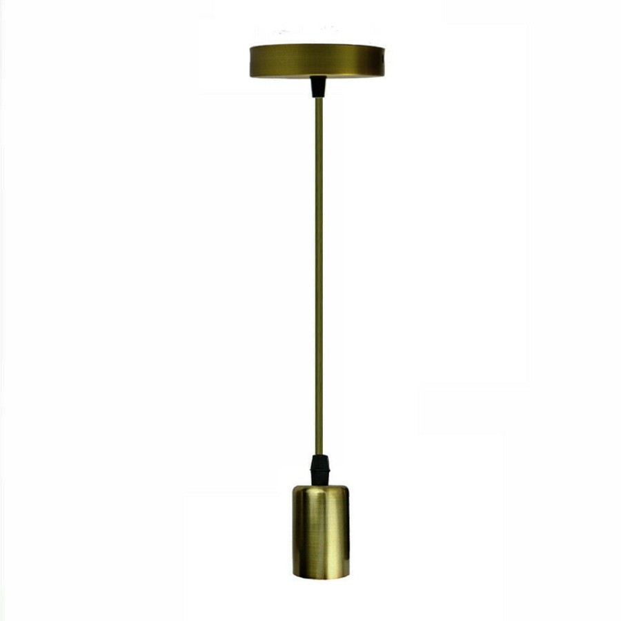 Click to view product details and reviews for Vintage E27 Fitting Suspension Light Base Copper Lamp Holder Ceiling Pendant Lights3640 Green Brass No.