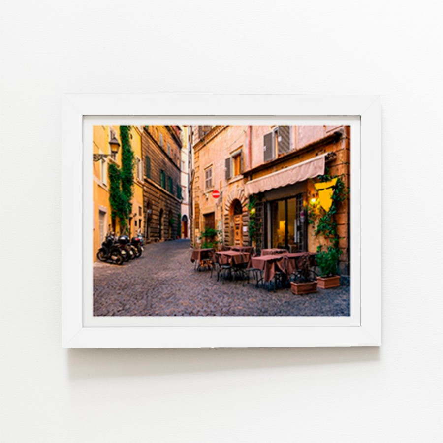 Click to view product details and reviews for Cozy Rome Street Art Prints 16 X 24 White Frame.