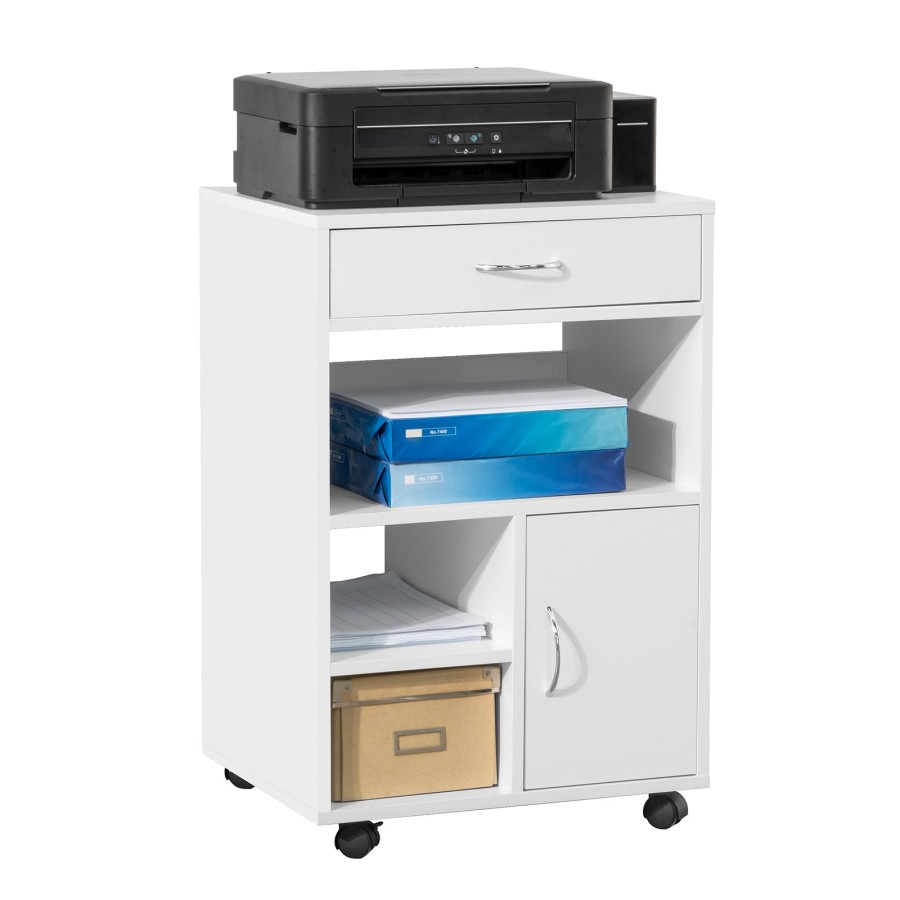 Click to view product details and reviews for Sobuy Fbt106 W Home Office File Cabinet Printer Stand Storage Cabinet Side Cabinet On Wheels White.