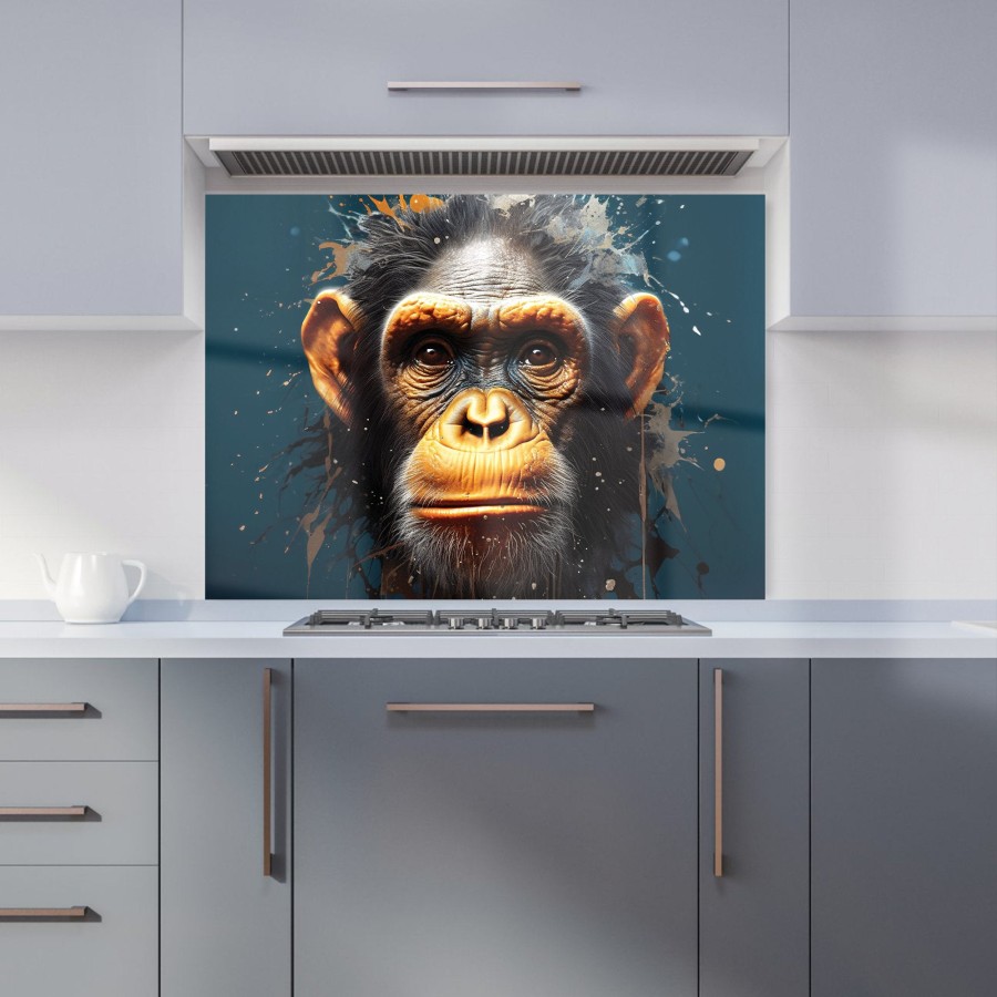 Click to view product details and reviews for Splashart Realistic Monkey Face Kitchen Splashback W595mm X H745mm.