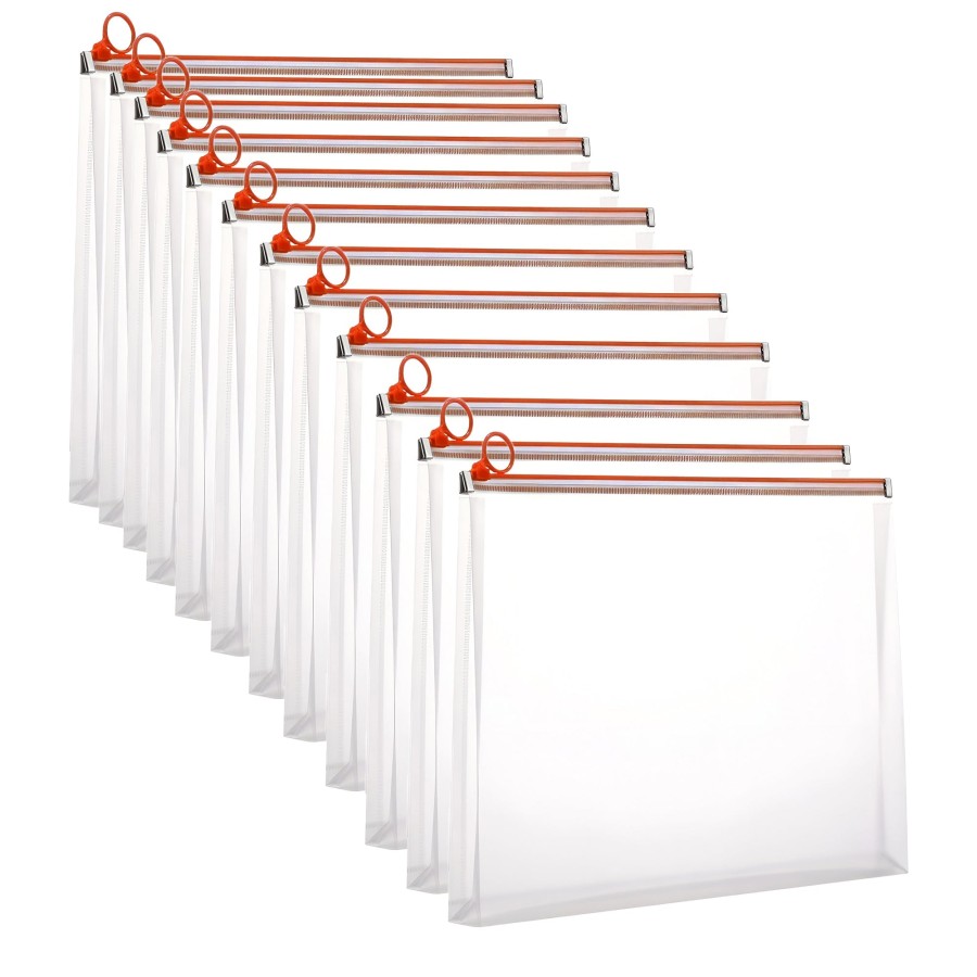 Click to view product details and reviews for Portable Plastic Thick Zipper Document Storage Waterproof Bag5247 Red A4.