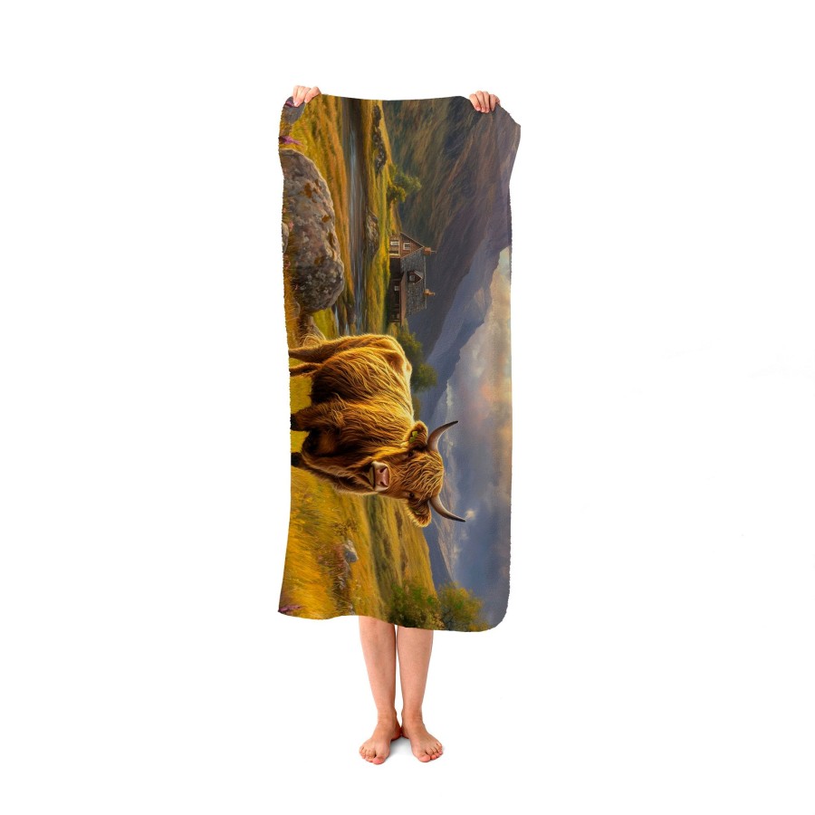 Click to view product details and reviews for Springtime Highland Cow Beach Towel.