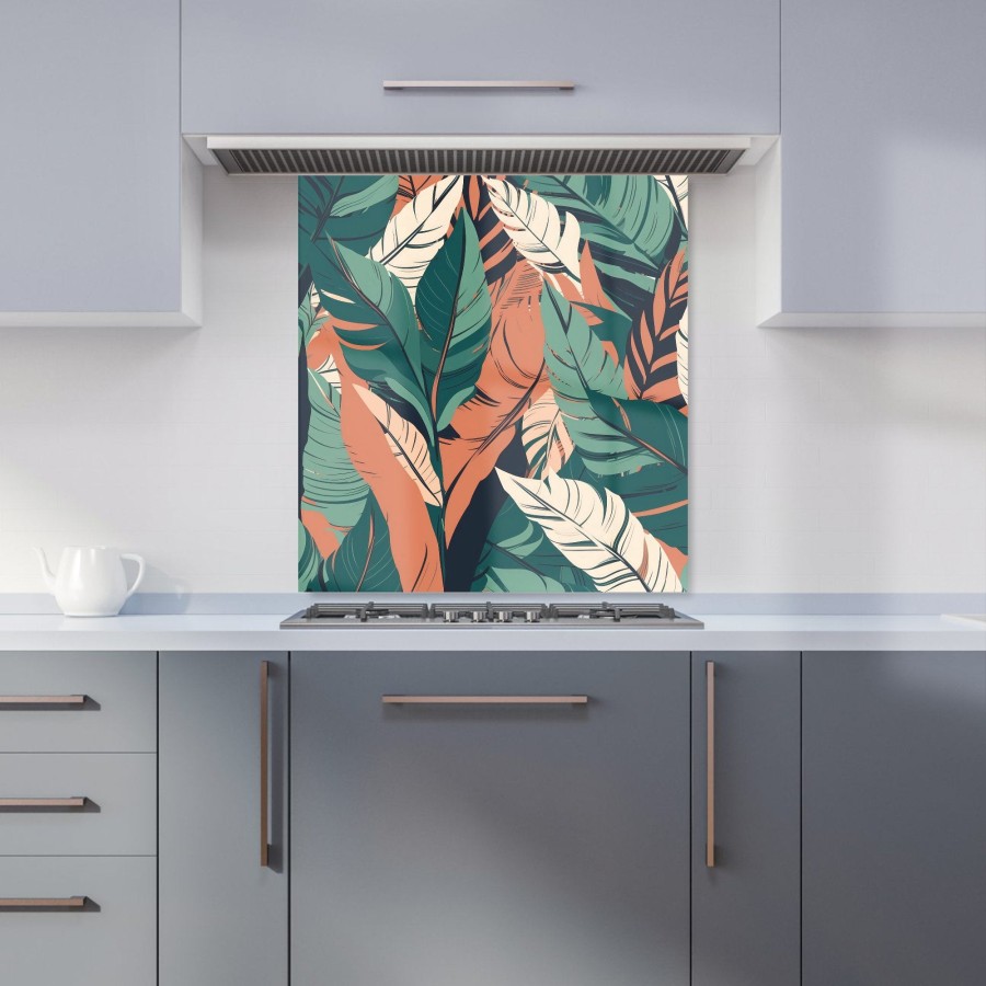 Click to view product details and reviews for Autumn Tropical Leaves Kitchen Splashback W700mm X H650mm.