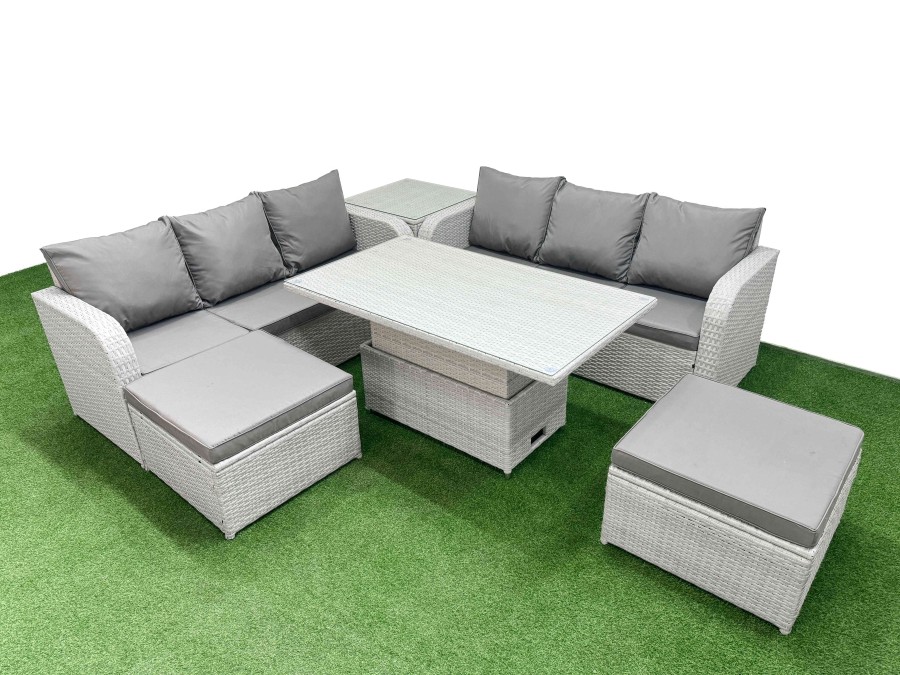 Click to view product details and reviews for Fimous Outdoor Garden Furniture Sets 8 Seater Wicker Rattan Furniture Sofa Sets With Adjustable Lifting Dining Or Coffee Table High Back Lounge Sofa 2. Click to view product details and reviews for Fimous Outdoor Garden Furniture Sets 8 Seater Wicker Rattan Furniture Sofa Sets With Adjustable Lifting Dining Or Coffee Table High Back Lounge Sofa 2.