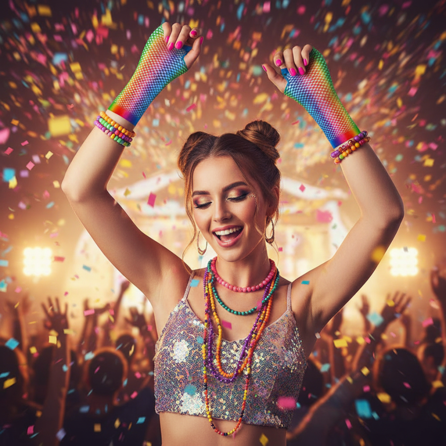 Click to view product details and reviews for Wicked Costumes 80s Rainbow Net Gloves Retro Fancy Dress Accessory. Click to view product details and reviews for Wicked Costumes 80s Rainbow Net Gloves Retro Fancy Dress Accessory.