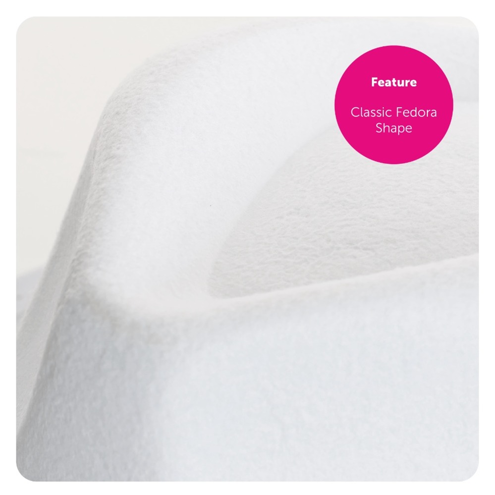 Childs White Gangster Trilby Hat