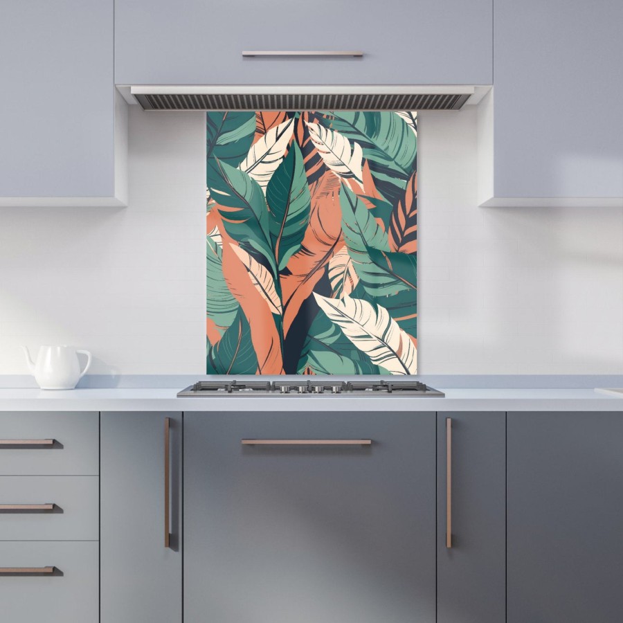 Click to view product details and reviews for Autumn Tropical Leaves Kitchen Splashback W600mm X H750mm.