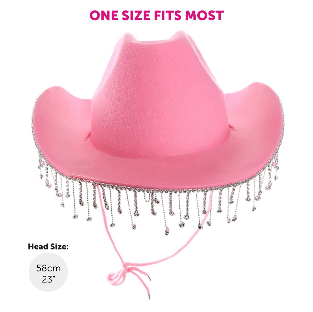 Pink Cowboy Hat with Diamantes