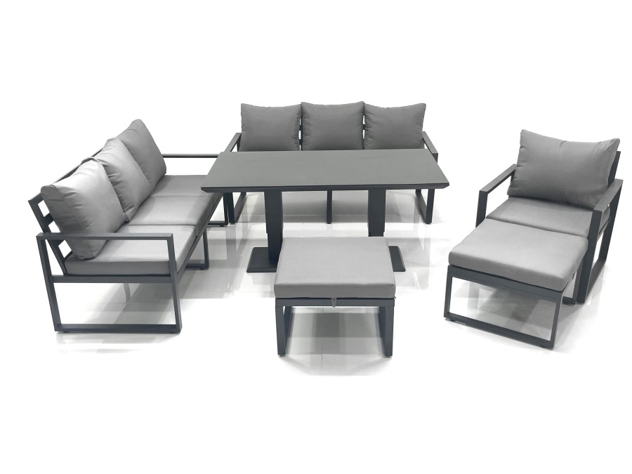 Click to view product details and reviews for Fimous Outdoor Garden Furniture Set Aluminium Lounge Sofa Adjustable Rising Lifting Dining Table Sets With 2 Big Footstools Dark Grey. Click to view product details and reviews for Fimous Outdoor Garden Furniture Set Aluminium Lounge Sofa Adjustable Rising Lifting Dining Table Sets With 2 Big Footstools Dark Grey.