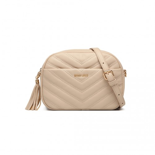 Click to view product details and reviews for La2119 1 Miss Lulu Lightweight Quilted Leather Cross Body Bag Khaki.
