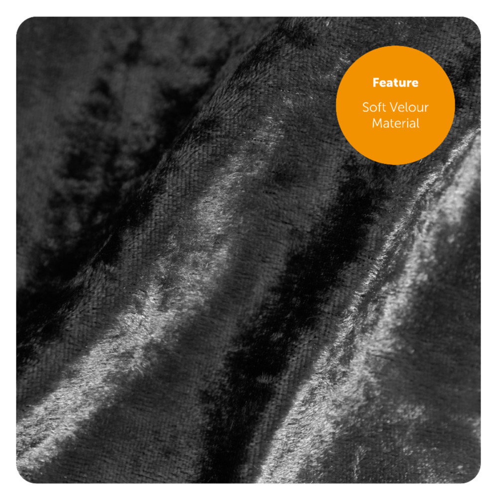 Childs Black Velour Hooded Cape