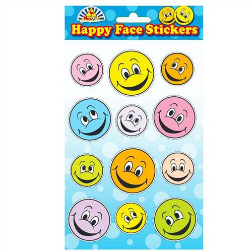 6 Smiley Face Sticker Sheets