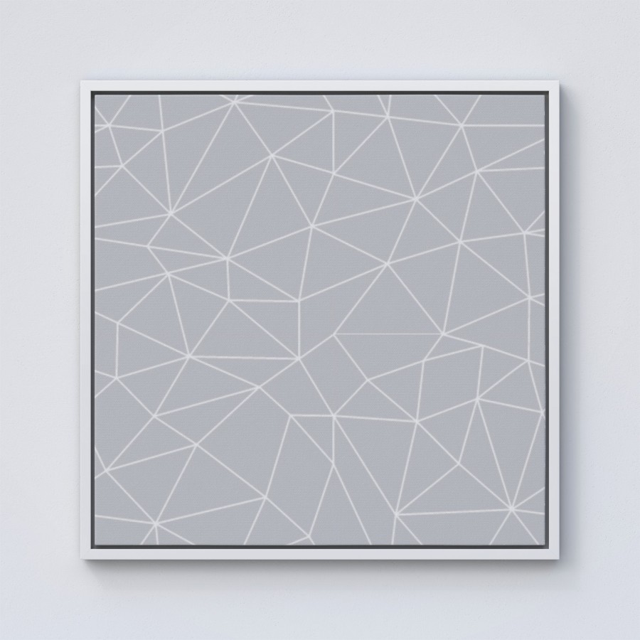 Geometric Triangle Pattern Framed Canvas