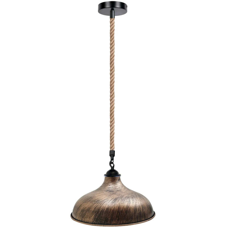 Click to view product details and reviews for Modern Retro Industrial Hemp Hanging Ceiling Pendant Light 5052 No Brushed Copper.