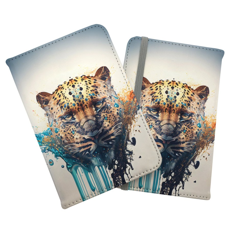 Click to view product details and reviews for Leapoard Face Splashart On Light Background Passport Cover.