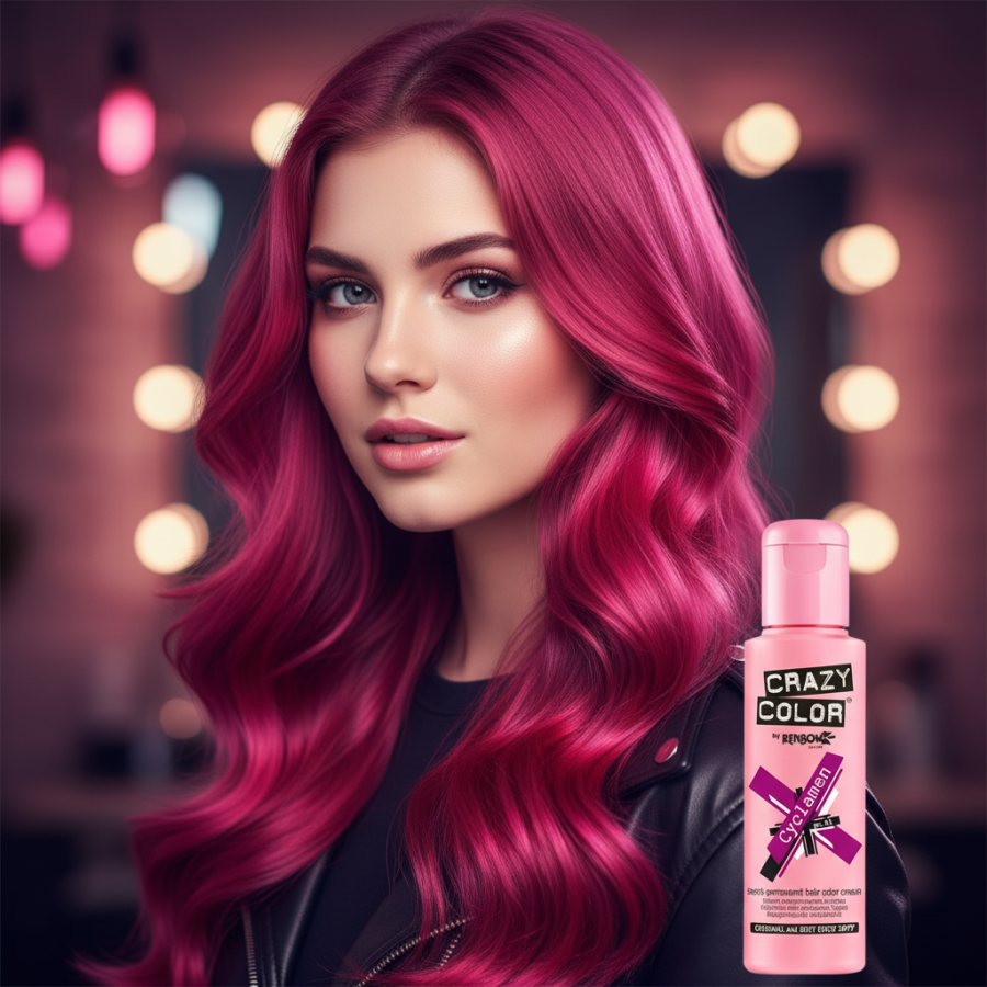Crazy Color Cyclamen Semi-Permanent Hair Dye 100ml